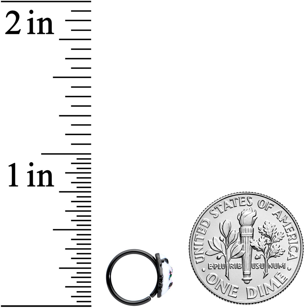 20G 5/16 Black Hipster Ghost Halloween Nose Hoop