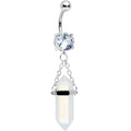 Blue Beryl Stone Stone Hippie Dangle Belly Ring