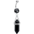 Black Onyx Stone Stone Hippie Dangle Belly Ring