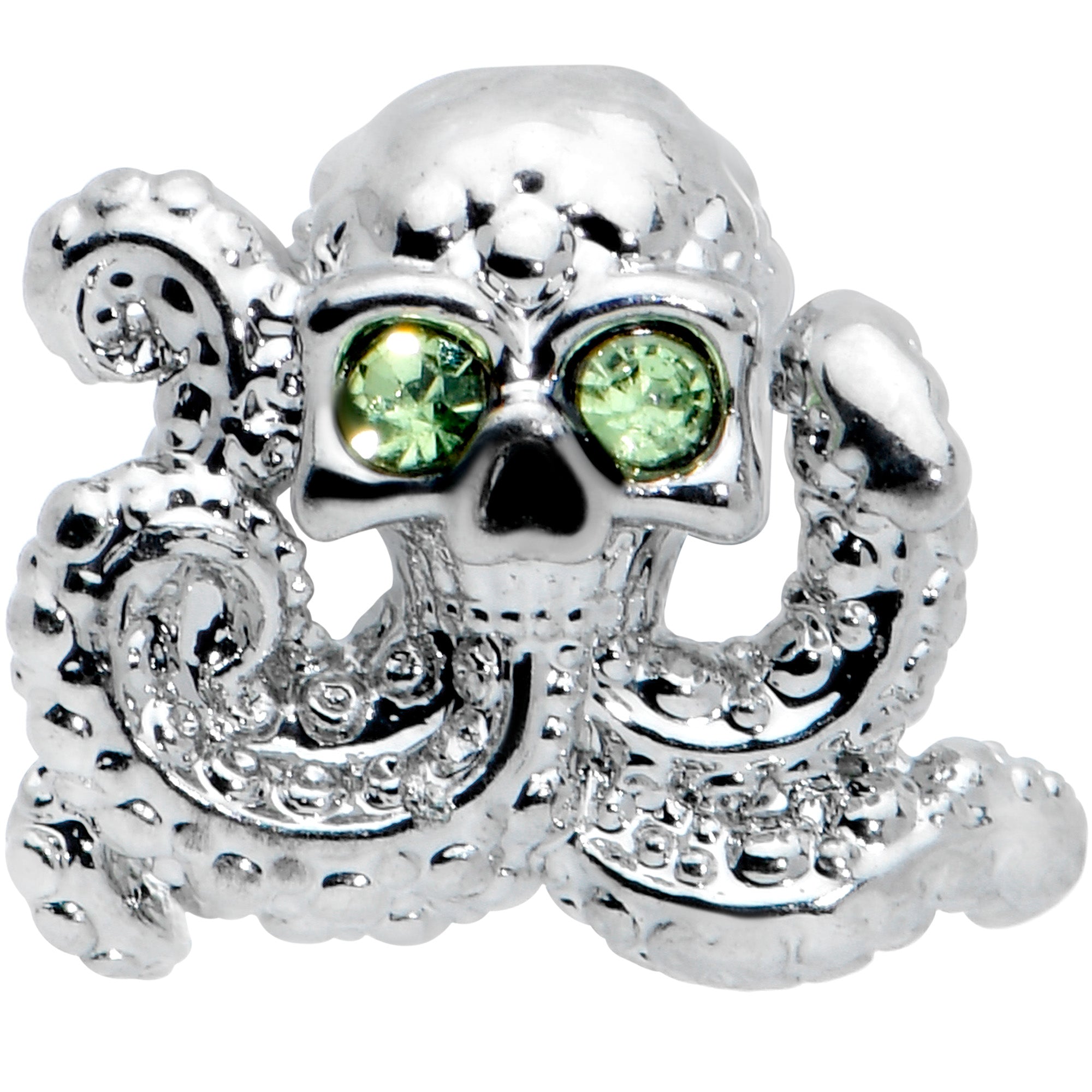 16G 1/4 Clear Green Gem Sunglass Octopus Cartilage Tragus Earring