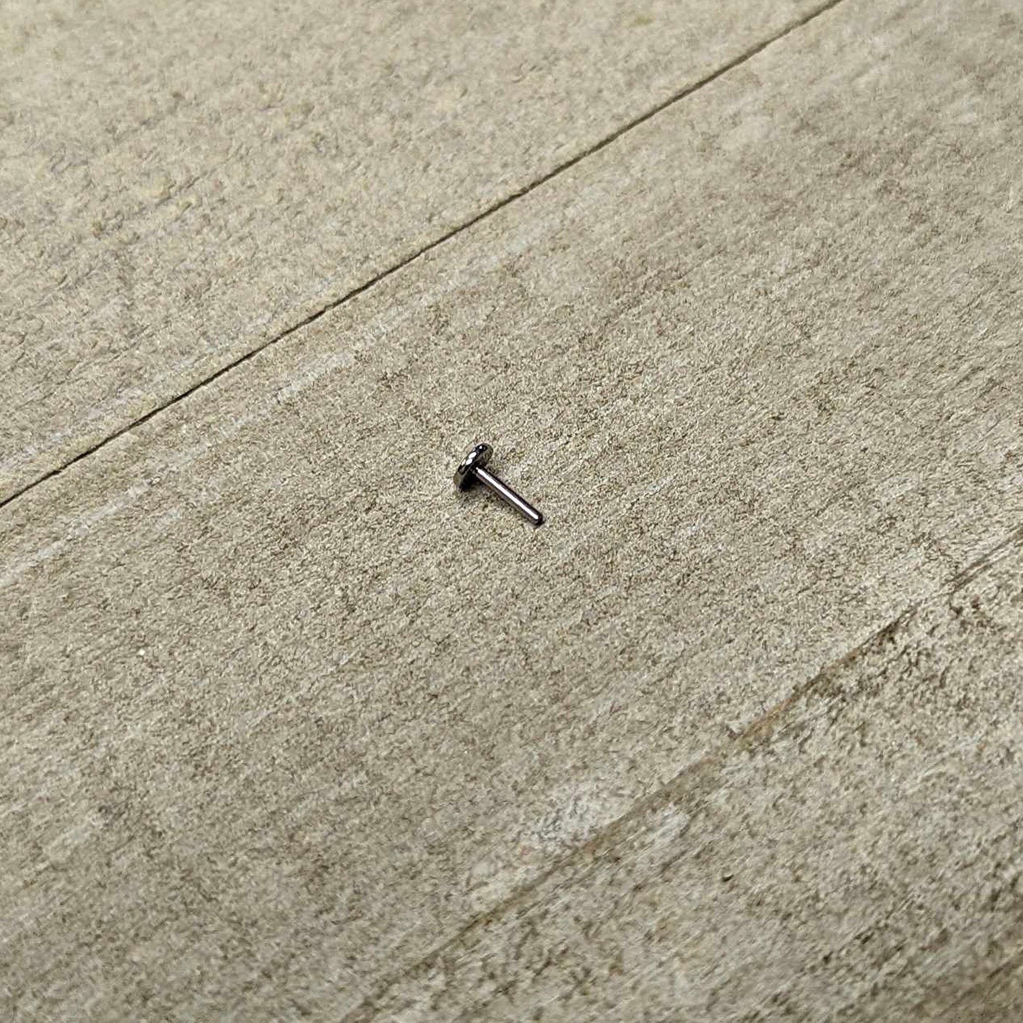 18G 1/4 G23 Titanium Threadless Post Only Labret Tragus