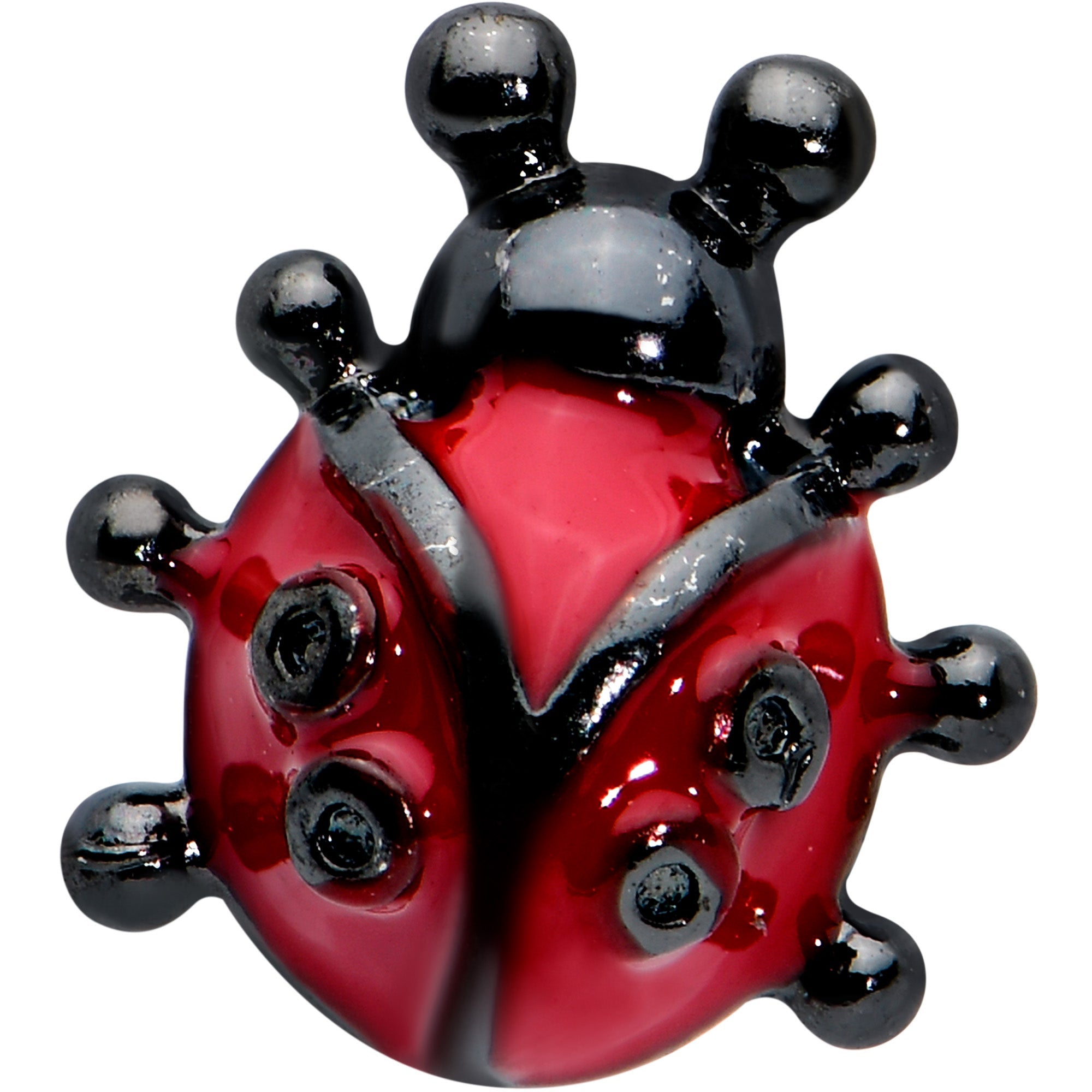 16G 5/16 Black Classic Ladybug Labret Monroe Tragus