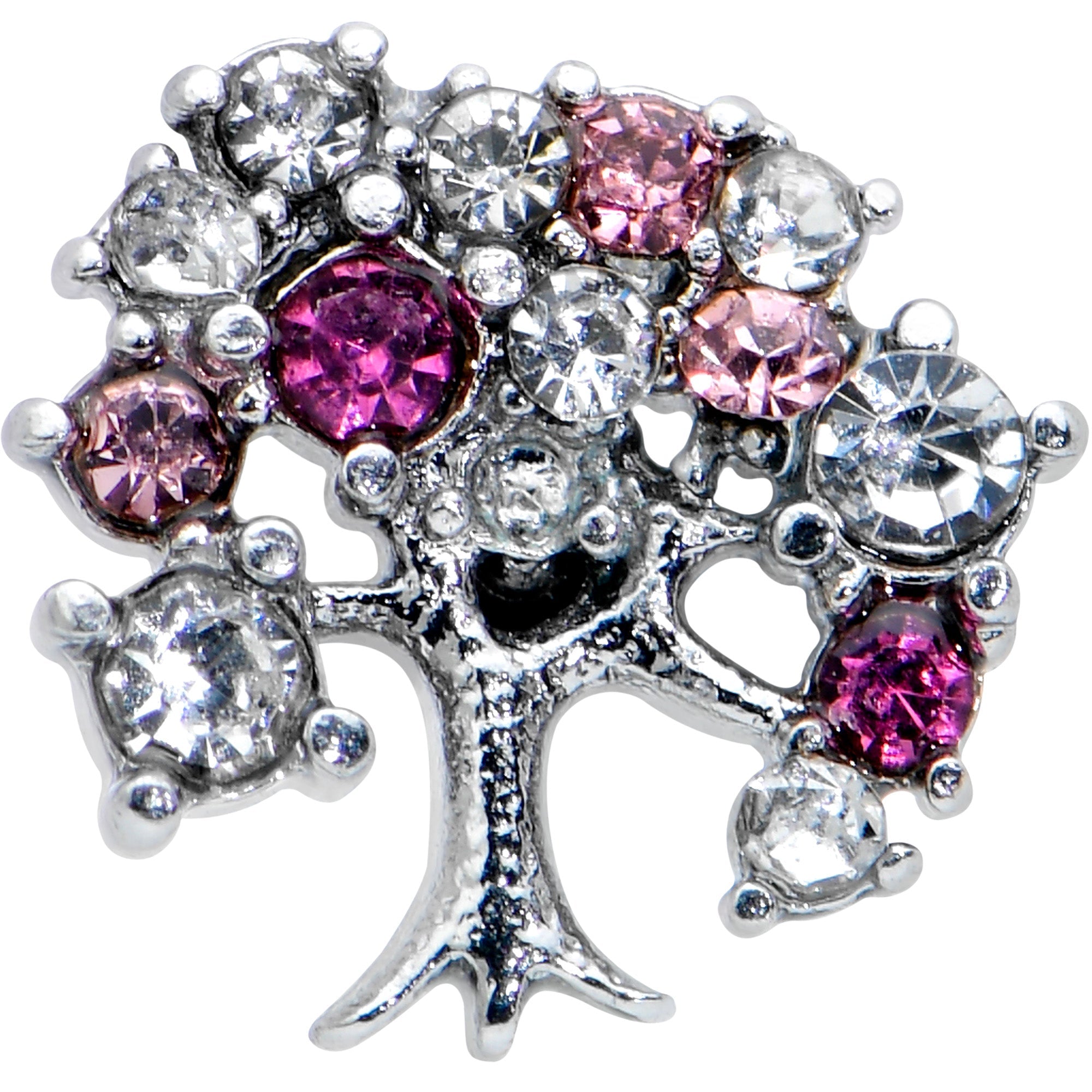16G 1/4 Clear Pink Gem Luscious Fruit Tree Cartilage Tragus