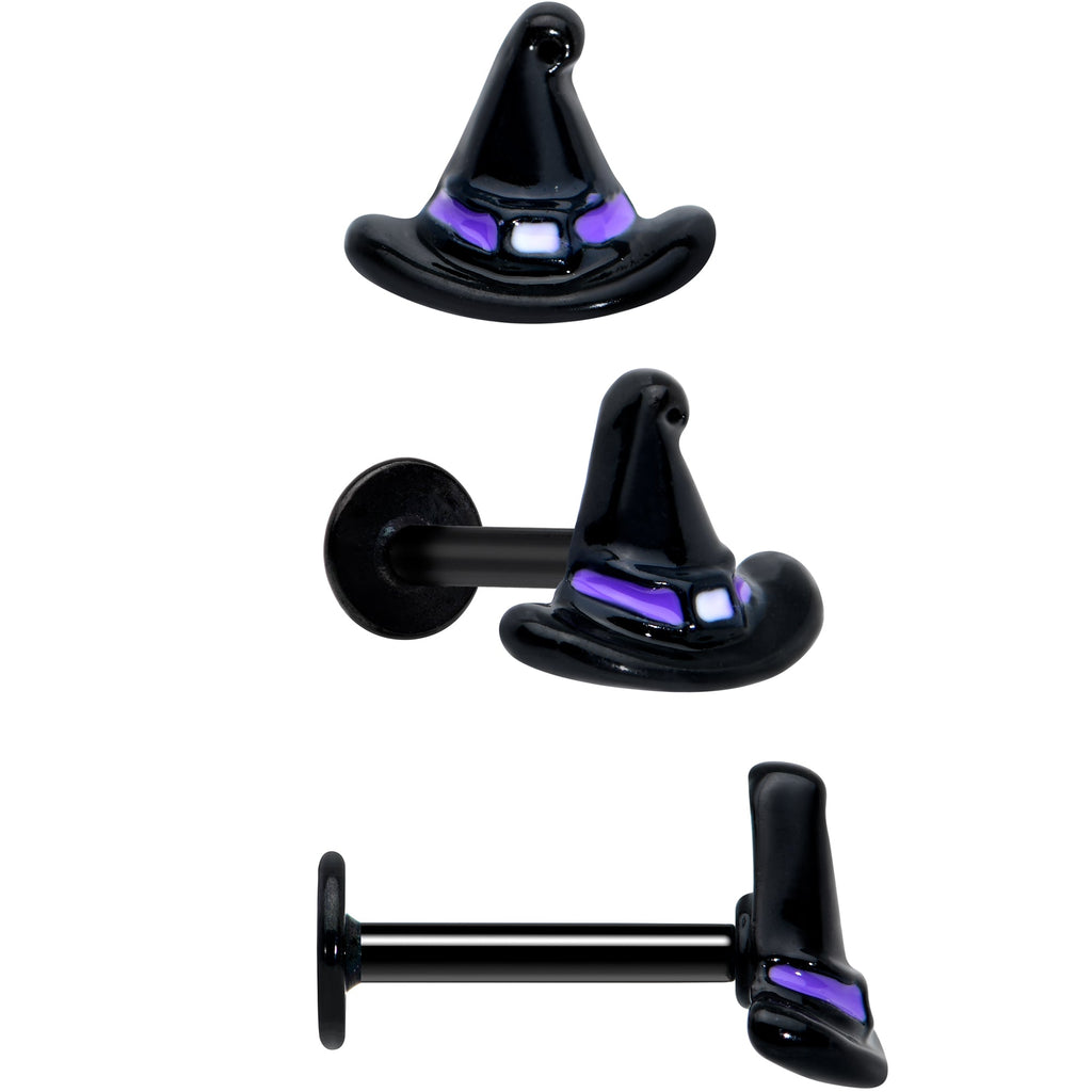 16G 5/16 Pink Gem Spider Witch Halloween Labret Tragus Set of 3