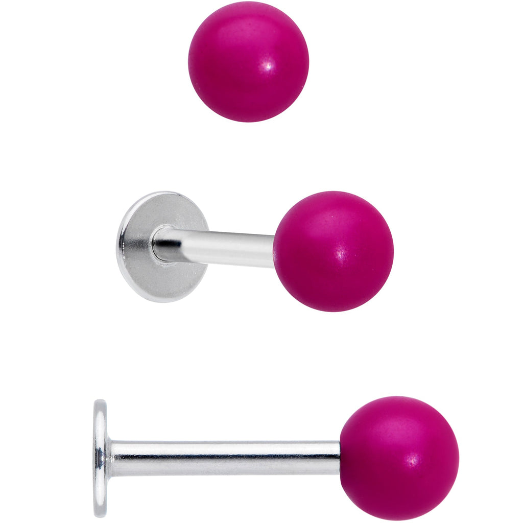 16G 5/16 Pink Gem Spider Witch Halloween Labret Tragus Set of 3