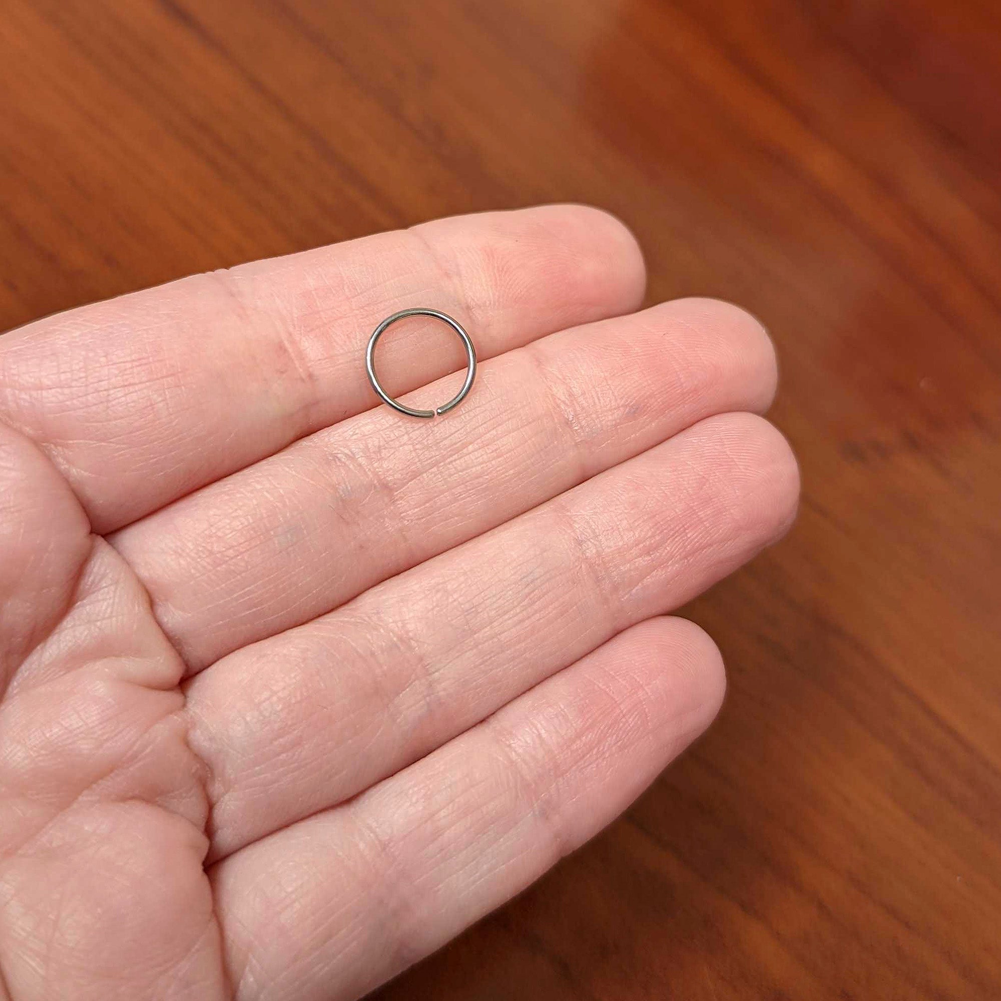20G 9mm Grade 23 Titanium Bendable Hoop Ring
