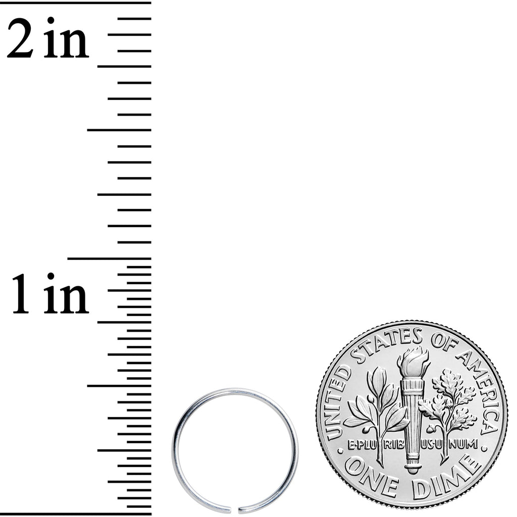 20G 7/16 Grade 23 Titanium Bendable Hoop Ring