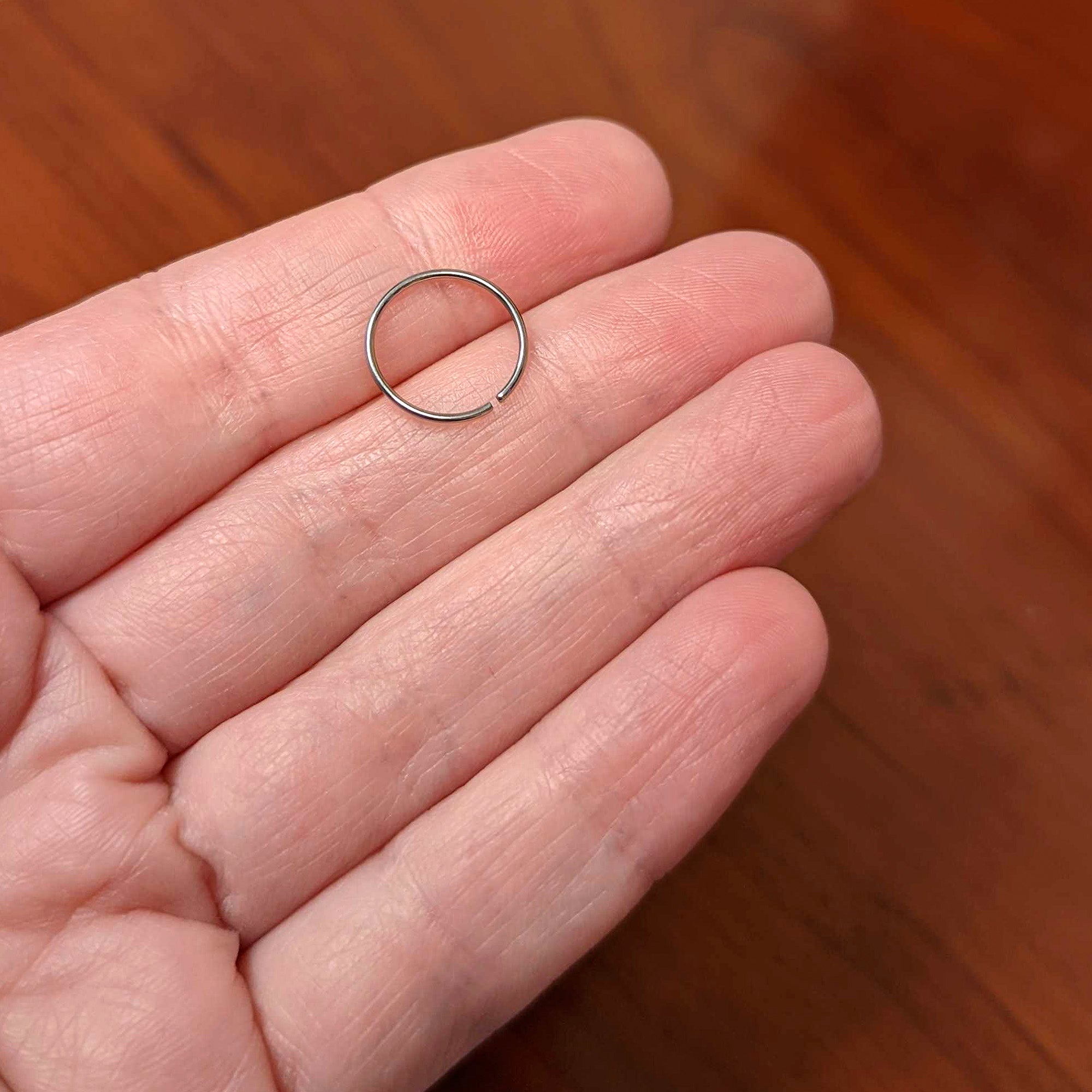 20G 7/16 Grade 23 Titanium Bendable Hoop Ring