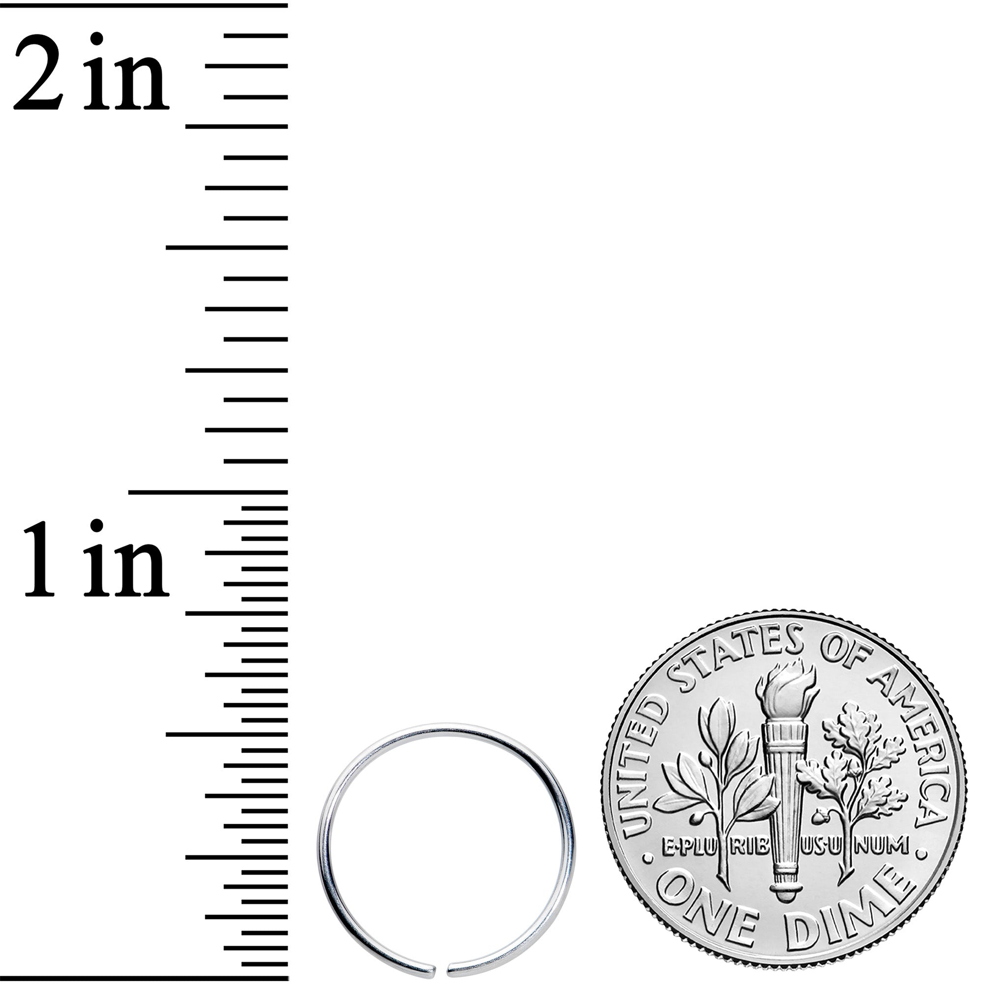 20G 1/2 Grade 23 Titanium Bendable Hoop Ring