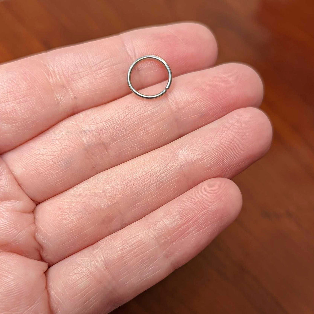 18G 9mm Grade 23 Titanium Bendable Hoop Ring