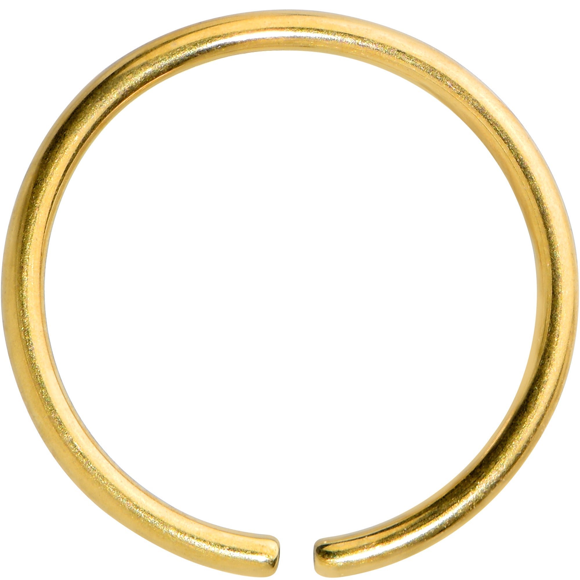 20G 9mm Gold Tone PVD Grade 23 Titanium Bendable Hoop Ring