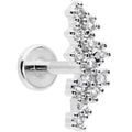 16G 5/16 CZ Gem Texture Arc Internal Thread Labret Monroe Tragus
