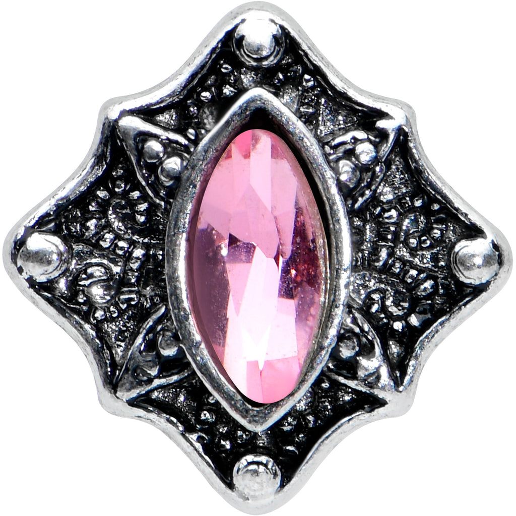 16G 5/16 Pink Gem Rhombus Retro Labret Monroe Tragus