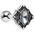 16G 1/4 Clear Gem Rhombus Retro Cartilage Tragus Earring