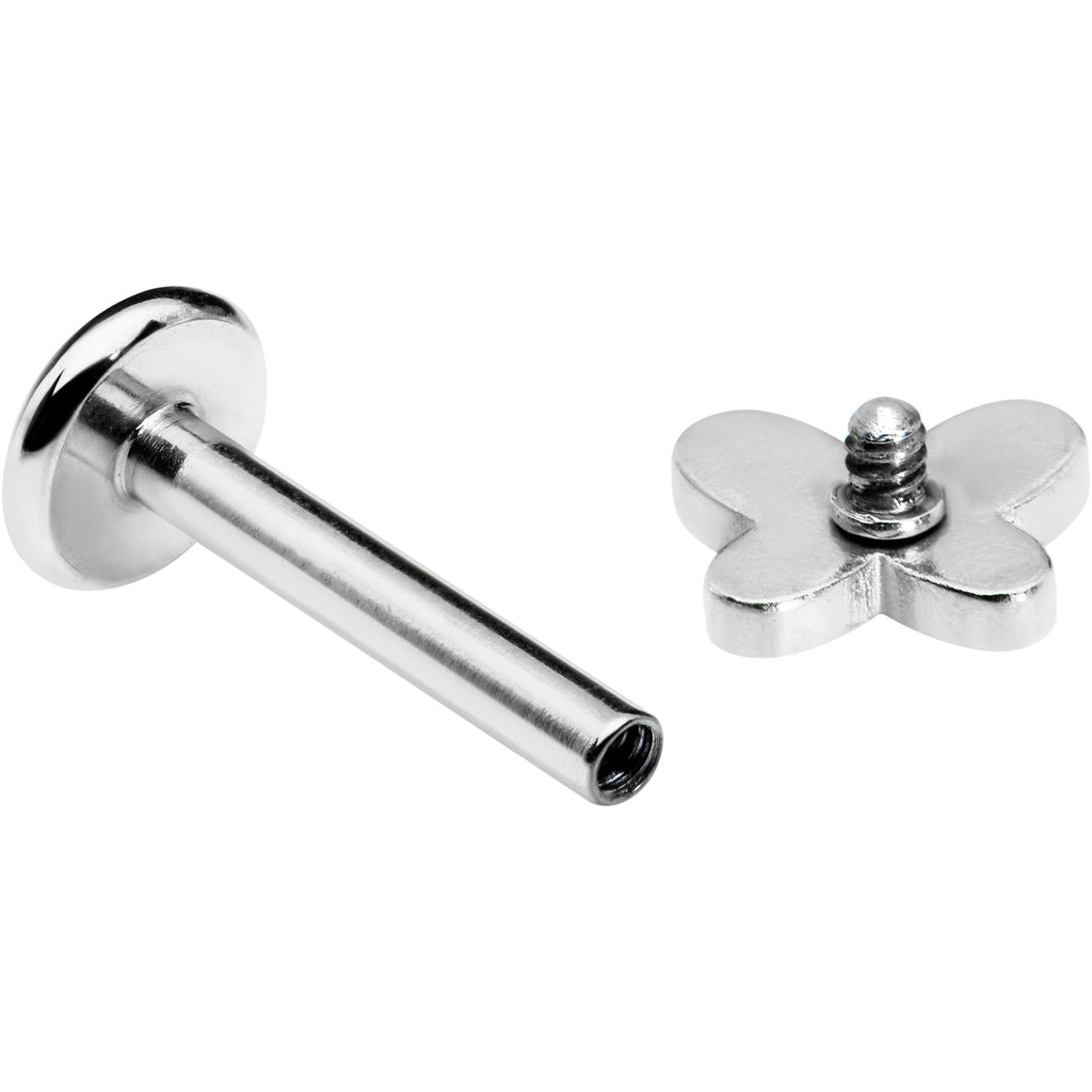 16G 5/16 Simple Butterfly Internally Threaded Labret Monroe Tragus