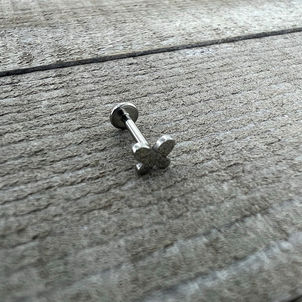 16G 5/16 Simple Butterfly Internally Threaded Labret Monroe Tragus