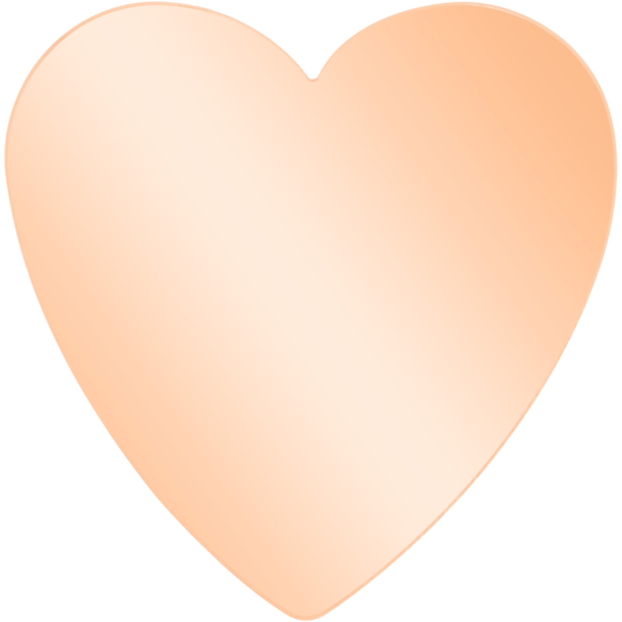 16G 5/16 Rose Gold Tone Simple Heart Internally Threaded Labret