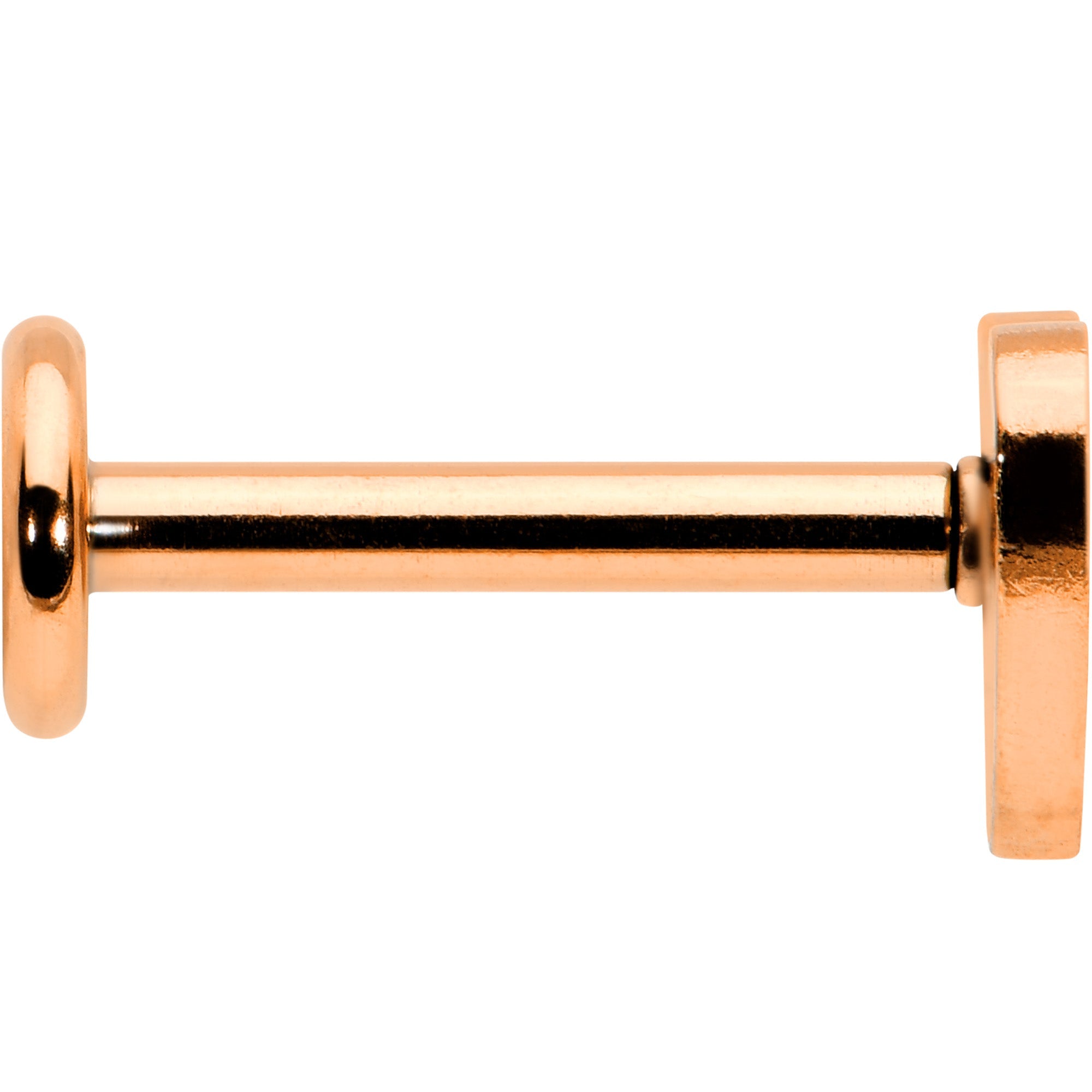 16G 5/16 Rose Gold Tone Simple Heart Internally Threaded Labret