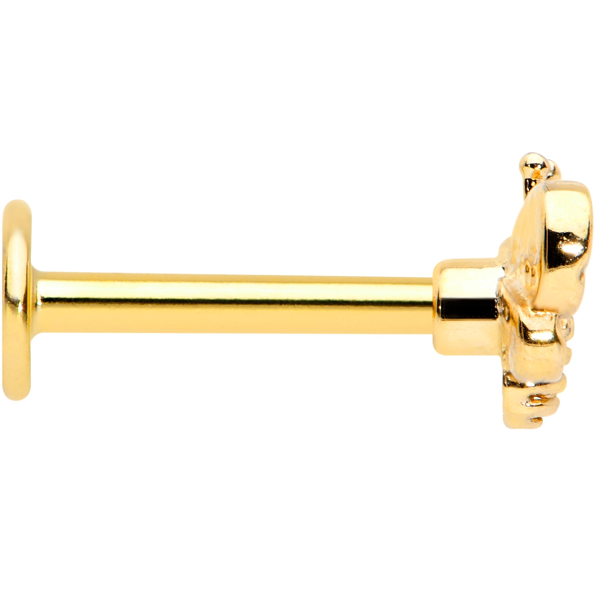 16G 5/16 Clear Gem Gold Tone Beauty Bee Labret Monroe Tragus