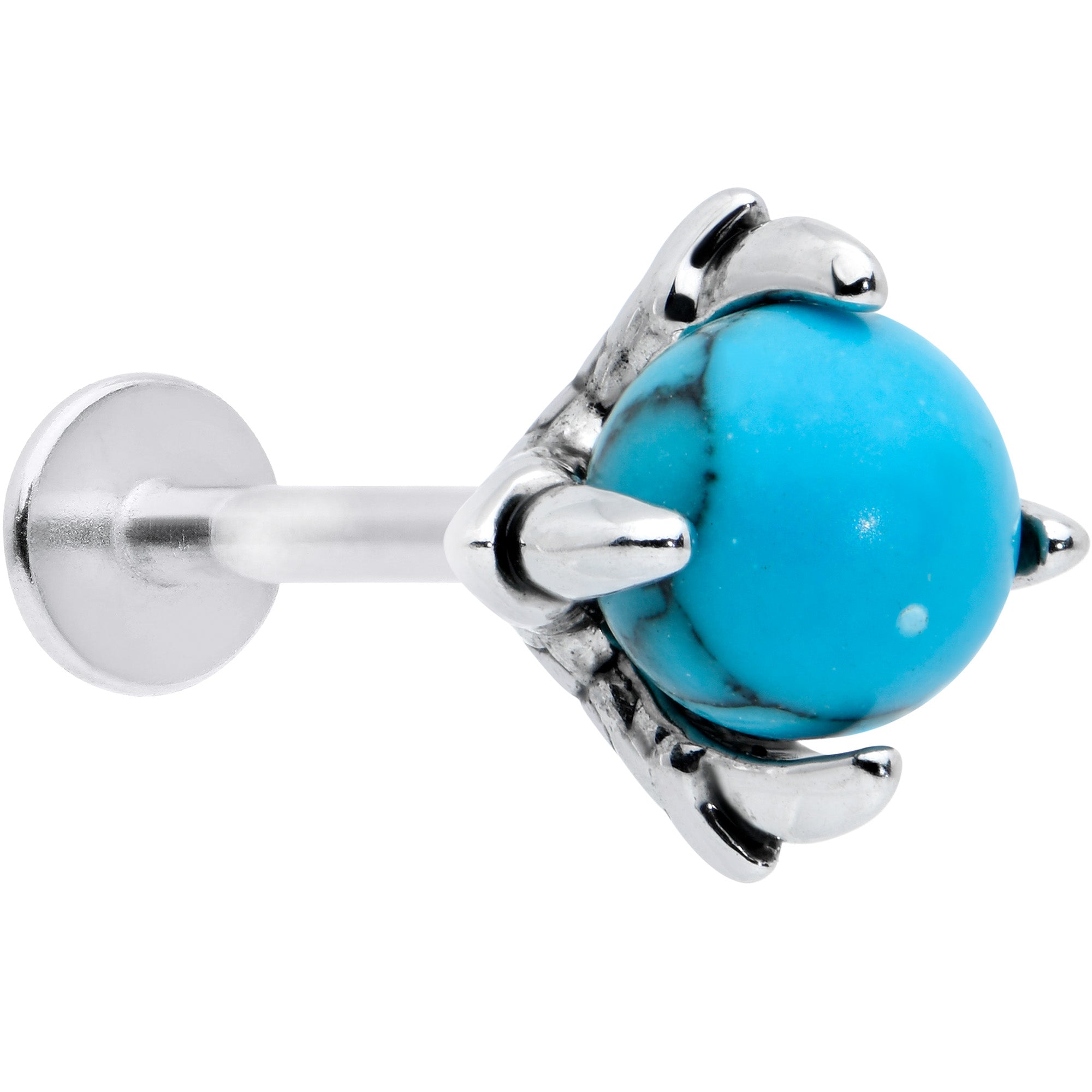 16G 5/16 Blue Turquoise Claw Hand Labret Monroe Tragus
