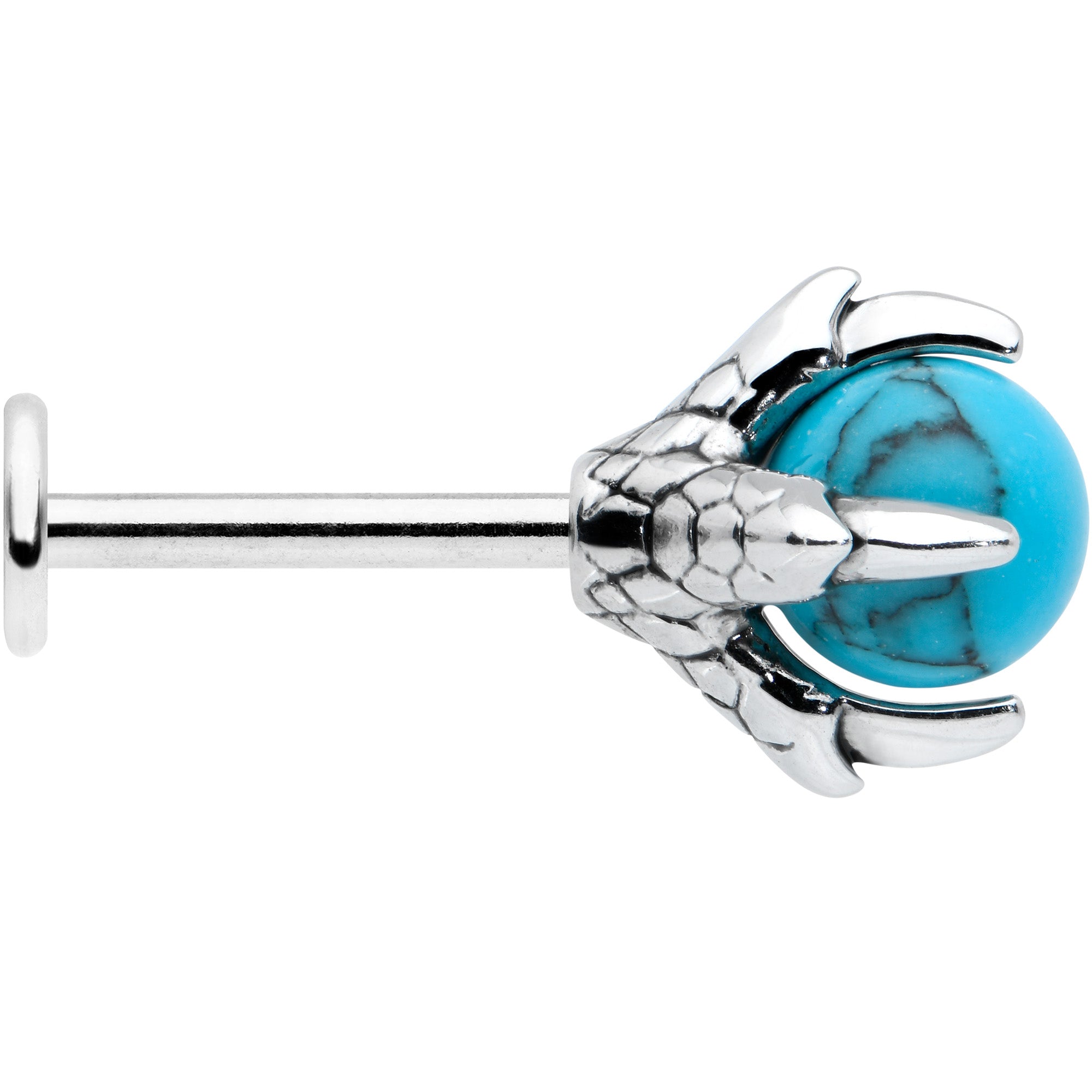 16G 5/16 Blue Turquoise Claw Hand Labret Monroe Tragus
