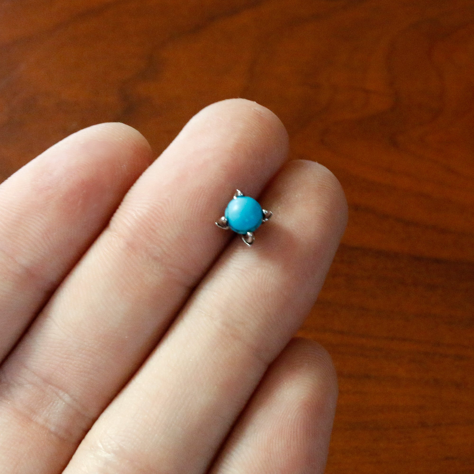 16G 5/16 Blue Turquoise Claw Hand Labret Monroe Tragus