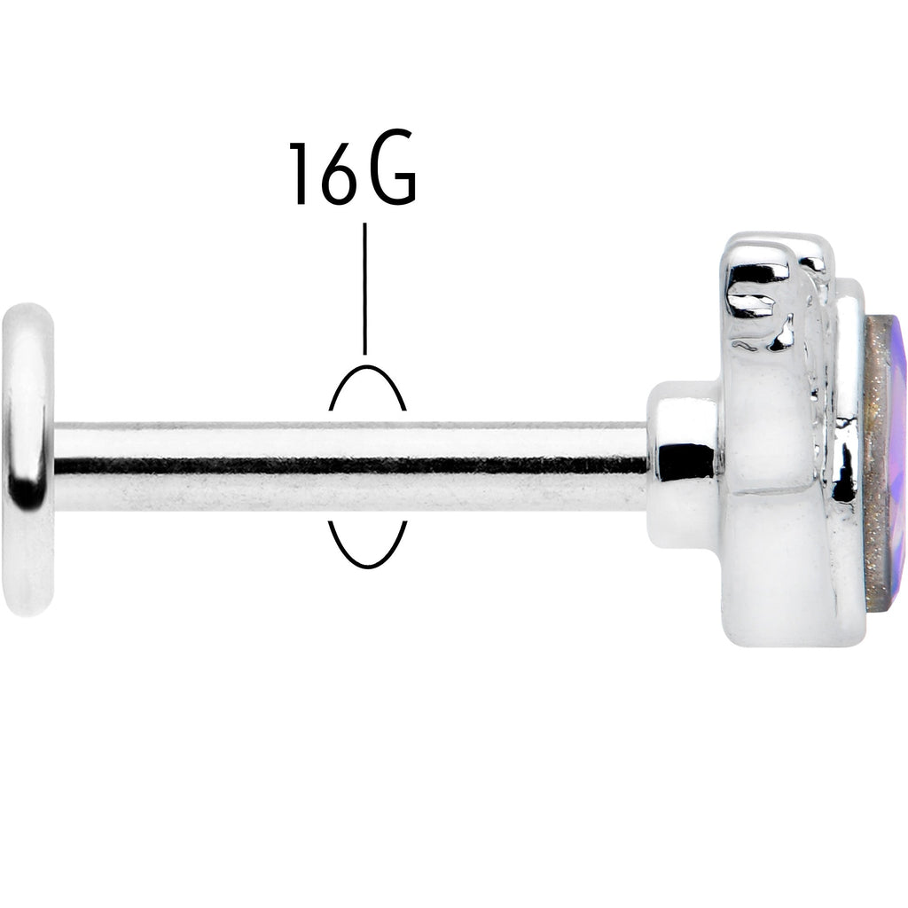 16G 5/16 Aurora Gem Deco Waves Labret Monroe Tragus
