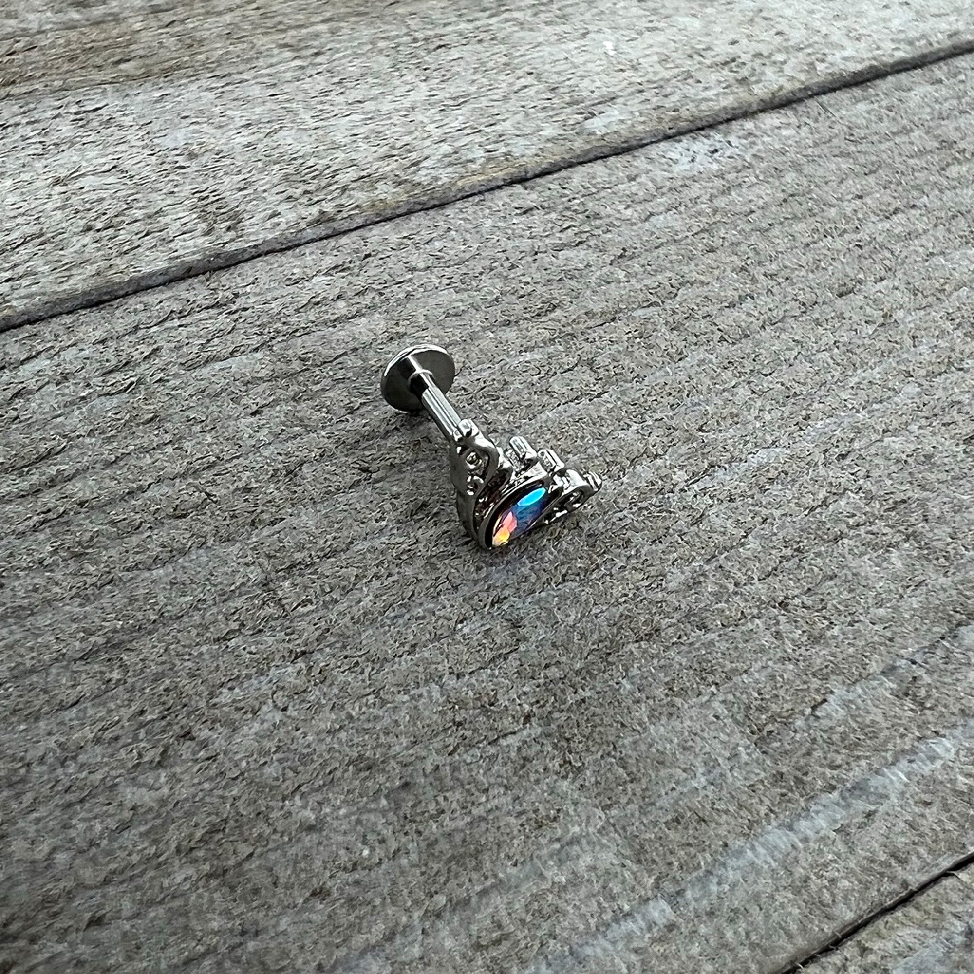 16G 5/16 Aurora Gem Deco Waves Labret Monroe Tragus