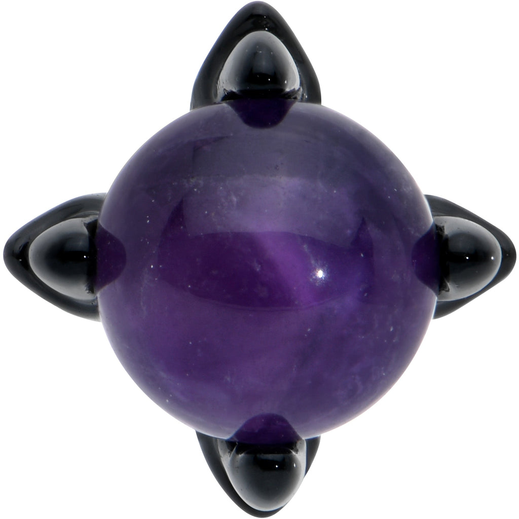 16G 5/16 Purple Amethyst Black Claw Hand Labret Monroe Tragus