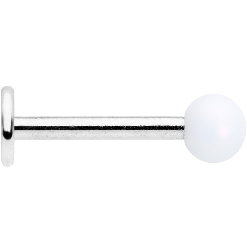 16G 5/16 Matte White Aurora Labret Monroe Tragus