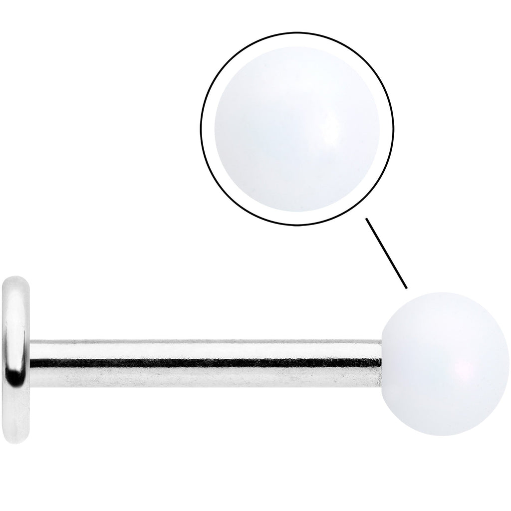 16G 5/16 Matte White Aurora Labret Monroe Tragus