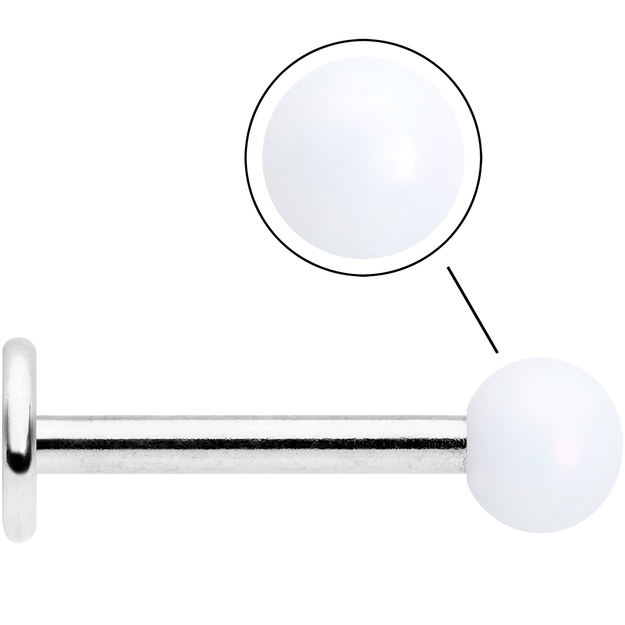 16G 5/16 Matte White Aurora Labret Monroe Tragus