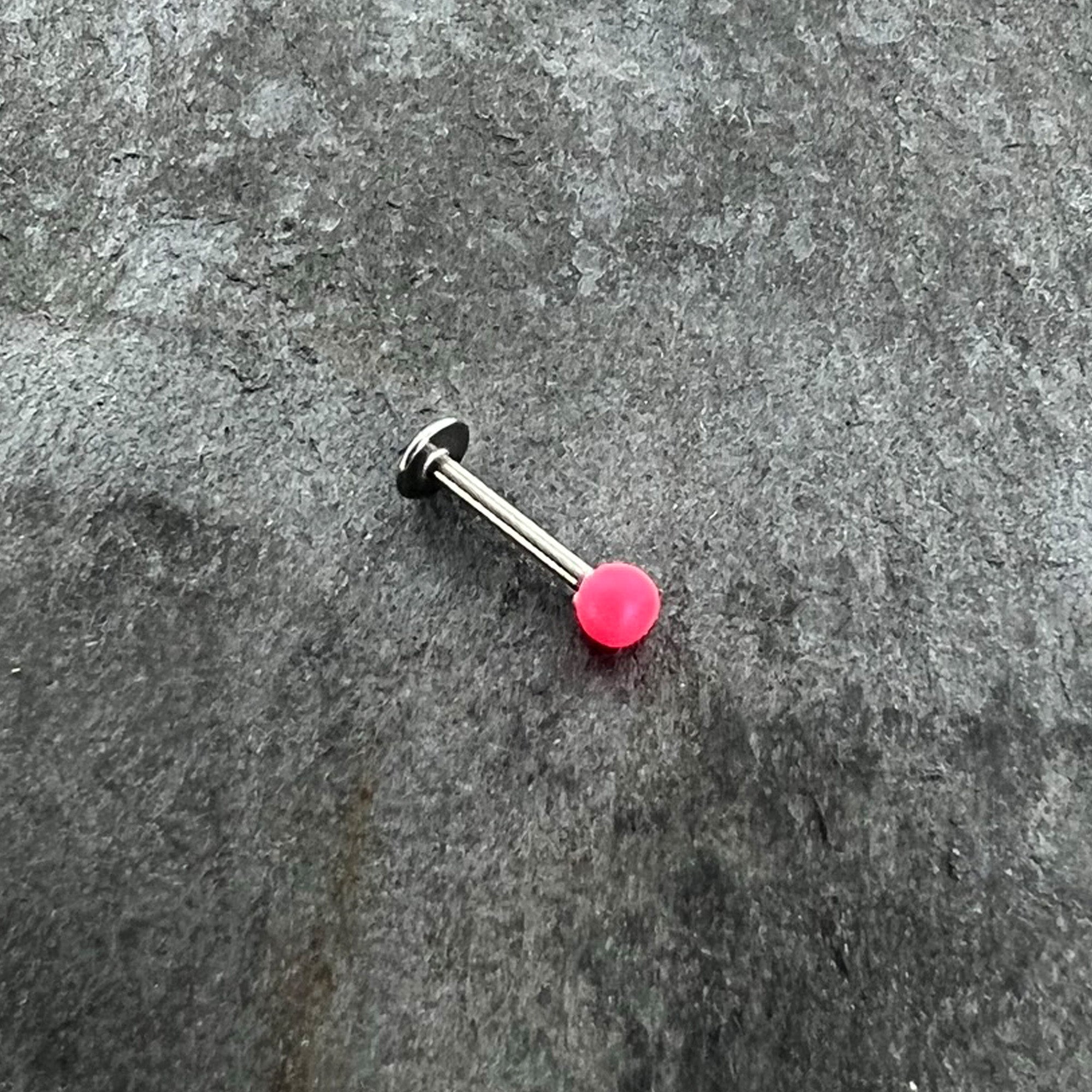 16G 5/16 Matte Pink Aurora Labret Monroe Tragus