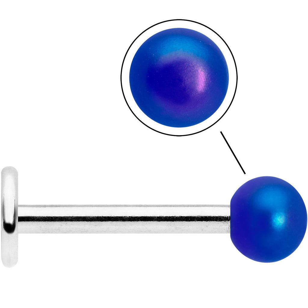 16G 5/16 Matte Blue Aurora Labret Monroe Tragus