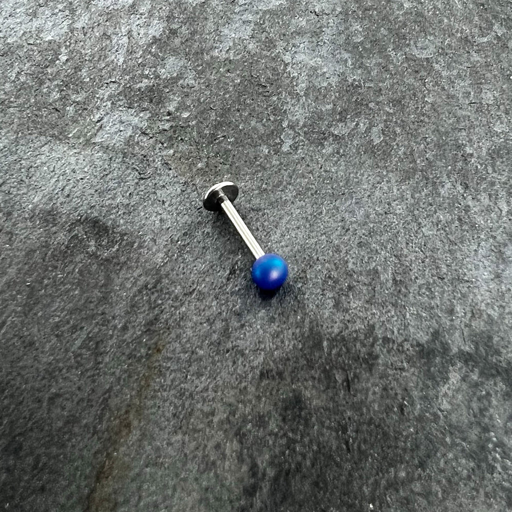 16G 5/16 Matte Blue Aurora Labret Monroe Tragus