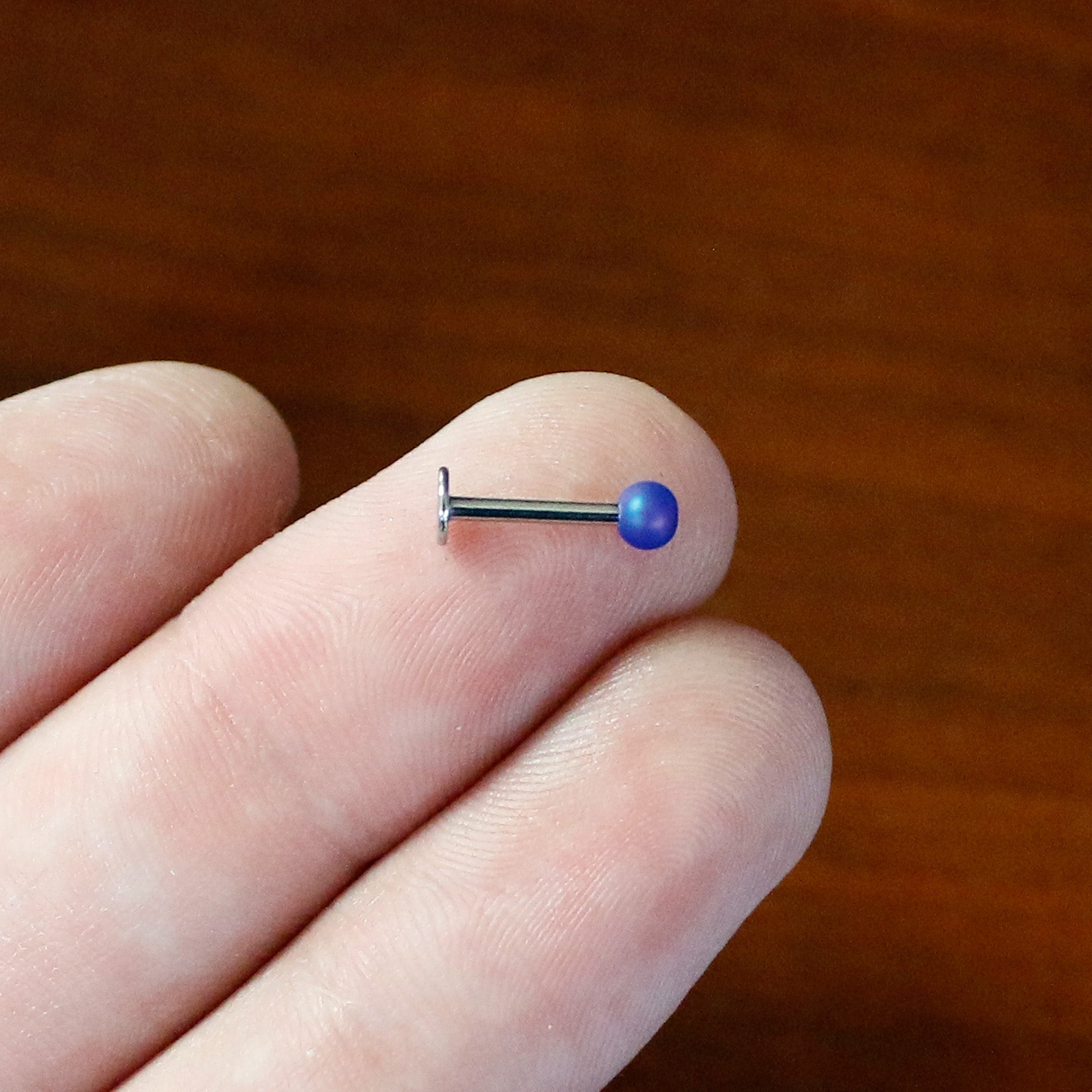 16G 5/16 Matte Blue Aurora Labret Monroe Tragus