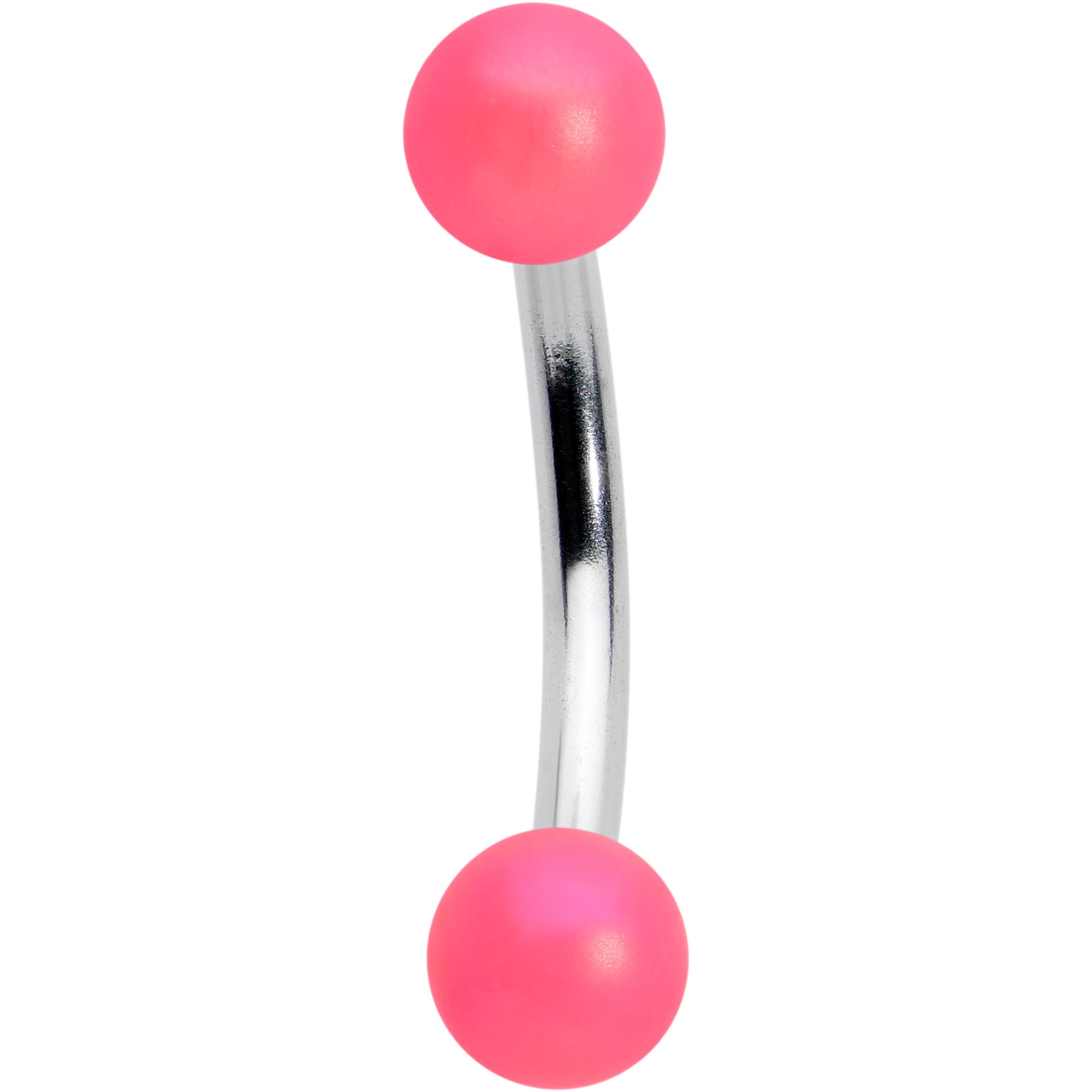 16G 5/16 Matte Pink Aurora Curved Eyebrow Ring