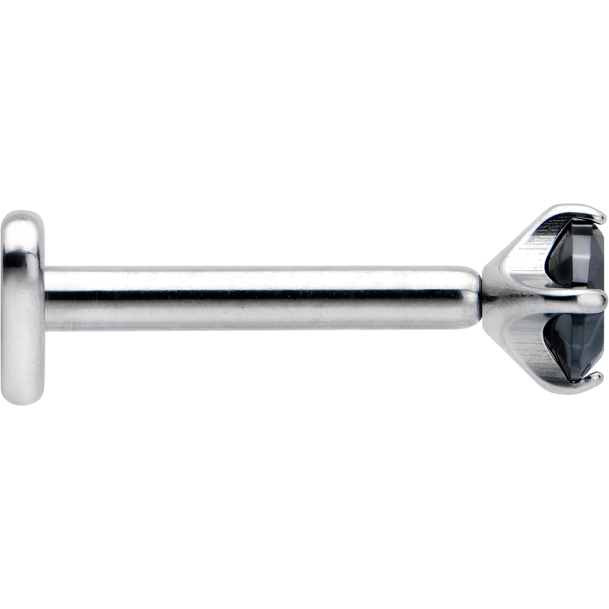 16G 5/16 Black CZ ASTM F-136 Implant Grade Titanium Threadless Heart End Labret