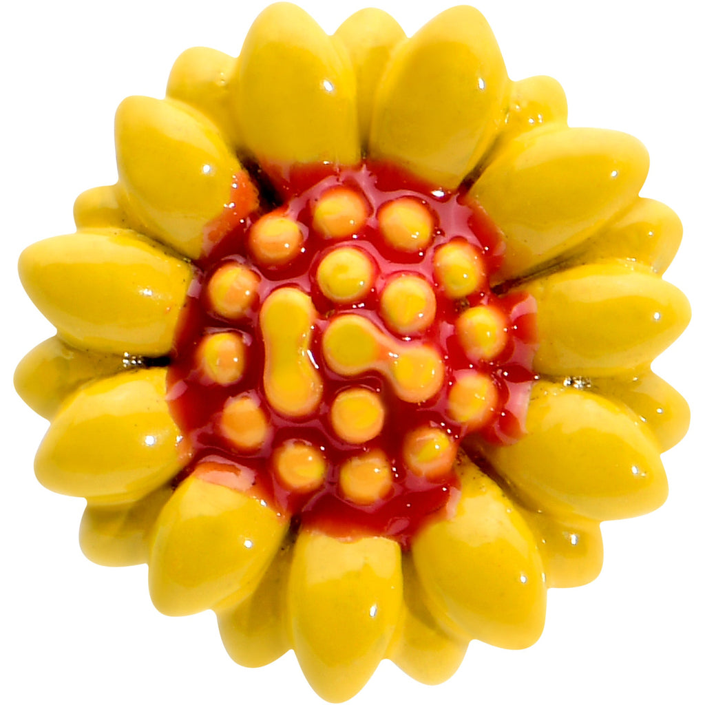 16G 5/16 Happy Sunflower Yellow Labret Monroe Tragus