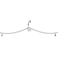 Clear Gem Double Drop Double Mount Belly Ring Belly Chain