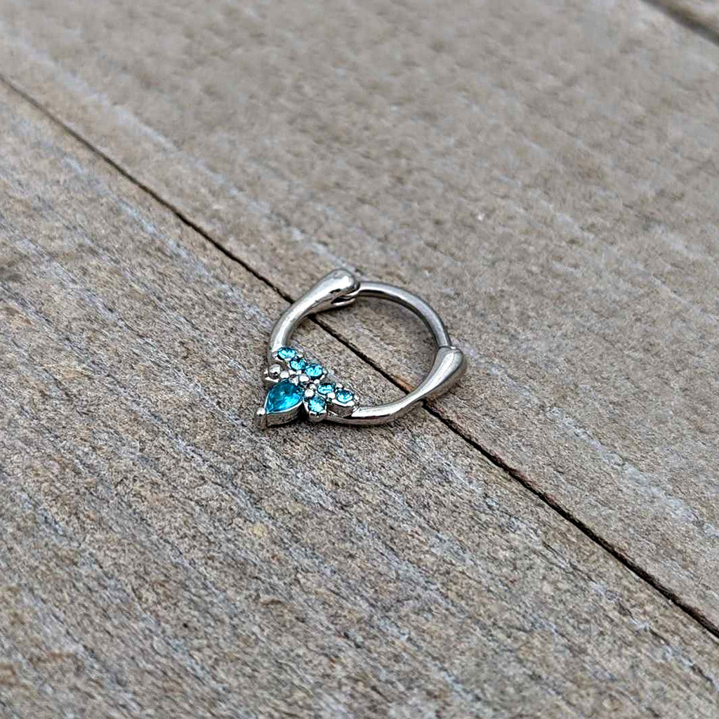 16G 5/16 Blue Gem Bee Glamour Cartilage Clicker