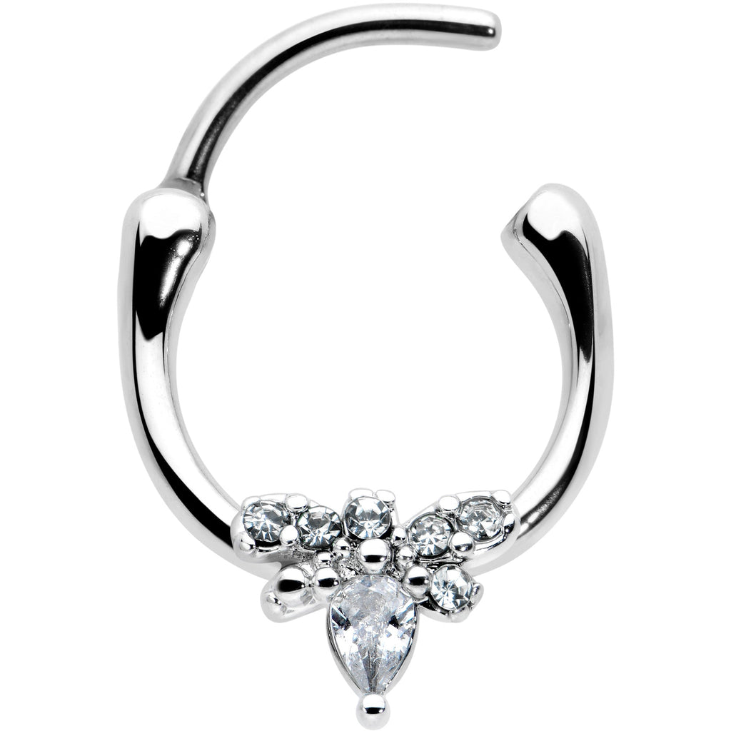 16G 5/16 Clear Gem Bee Glamour Cartilage Clicker