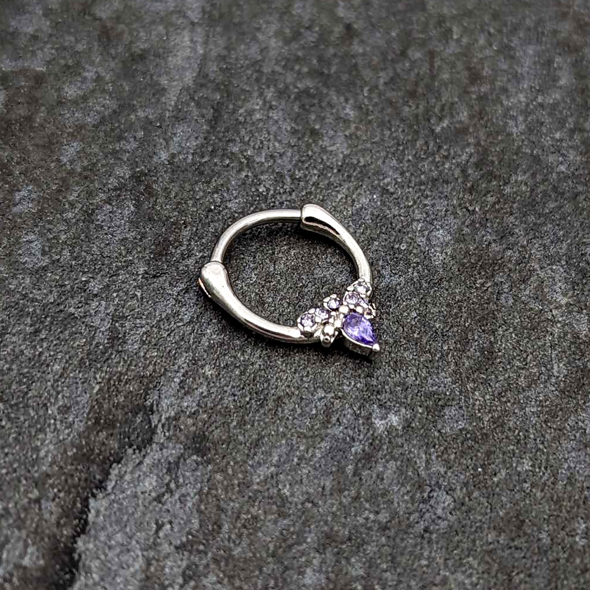 16G 5/16 Purple Gem Bee Glamour Cartilage Clicker