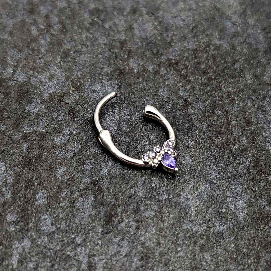 16G 5/16 Purple Gem Bee Glamour Cartilage Clicker