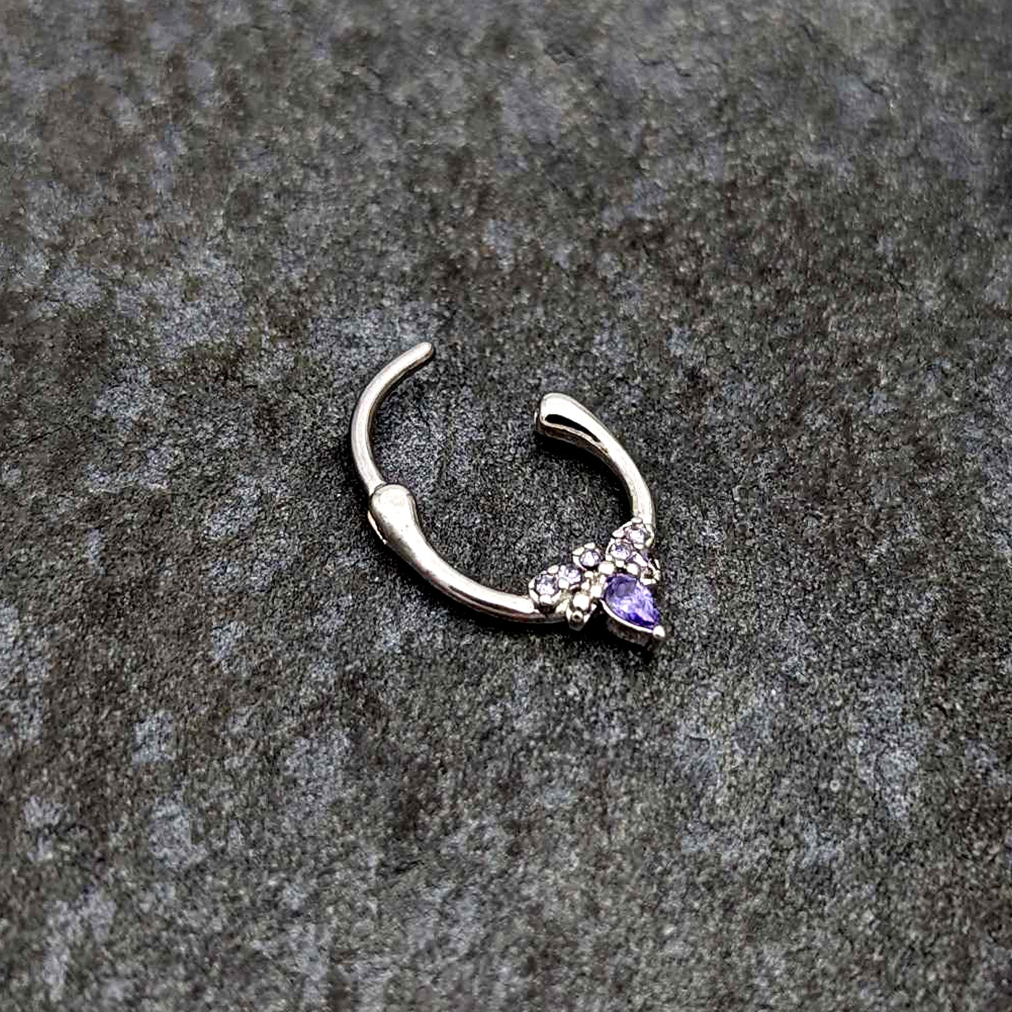 16G 5/16 Purple Gem Bee Glamour Cartilage Clicker