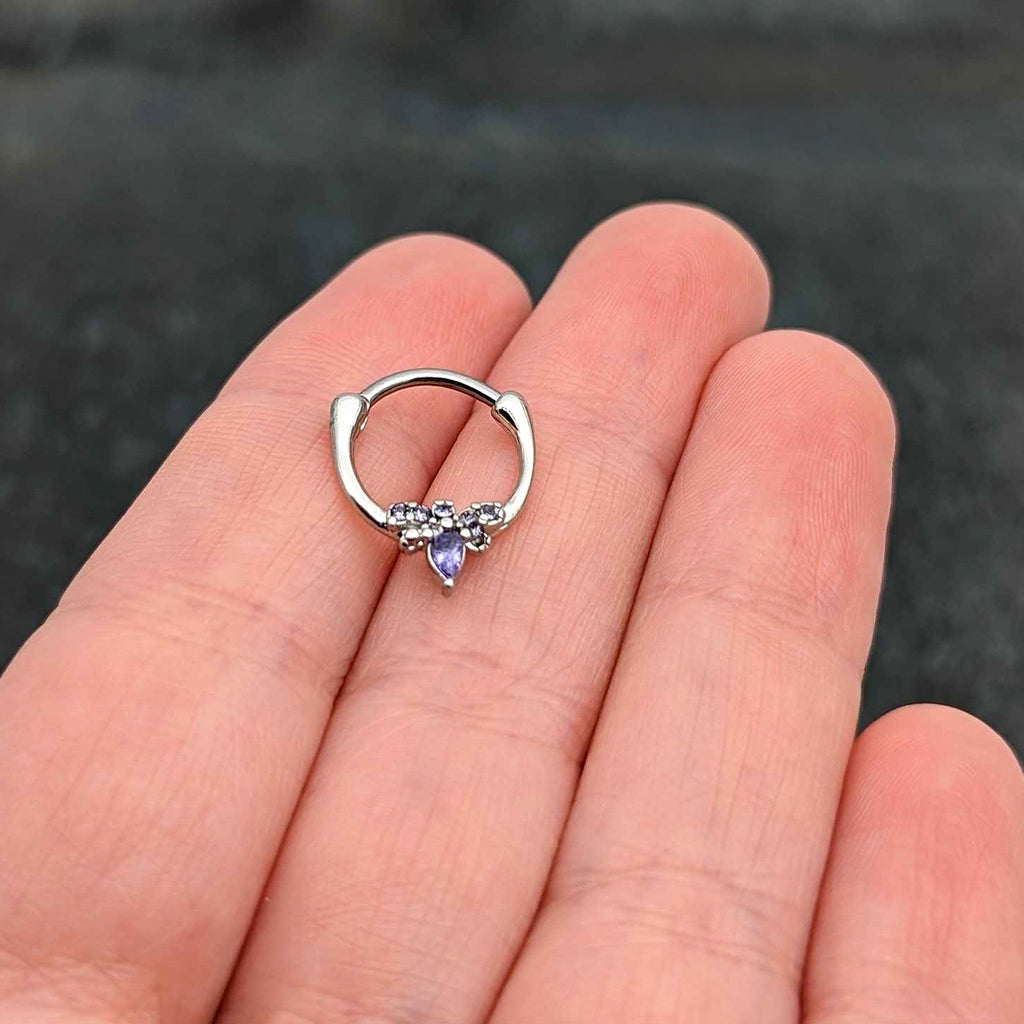 16G 5/16 Purple Gem Bee Glamour Cartilage Clicker