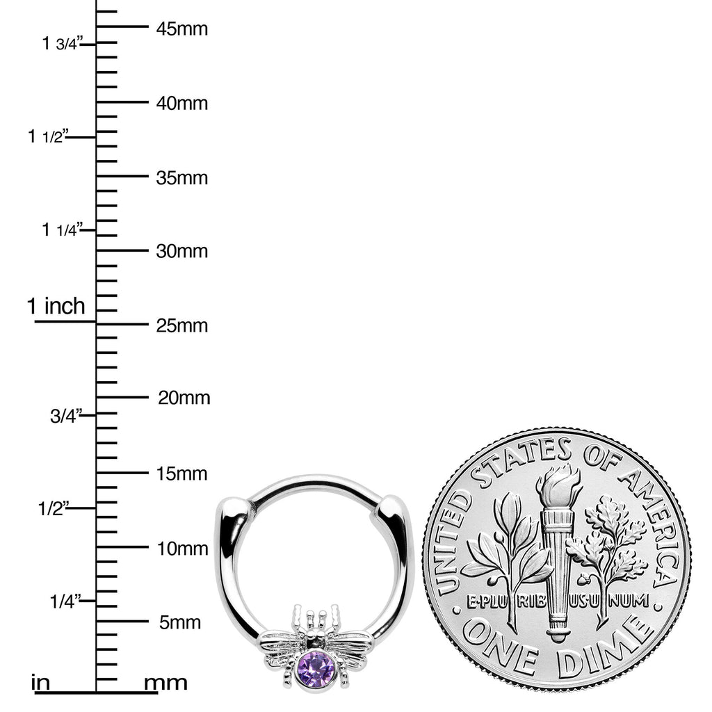 16G 5/16 Purple Gem Ultra Fly Cartilage Clicker
