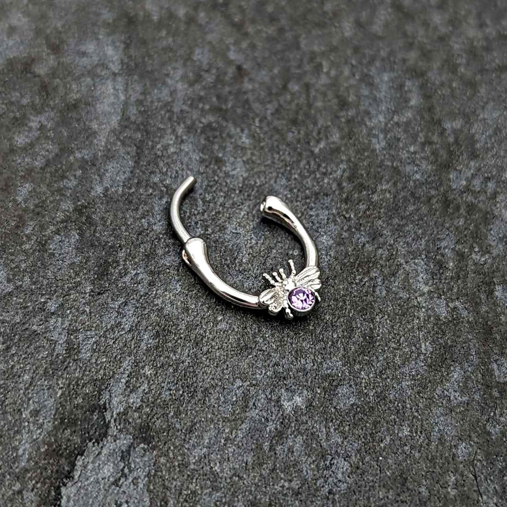 16G 5/16 Purple Gem Ultra Fly Cartilage Clicker