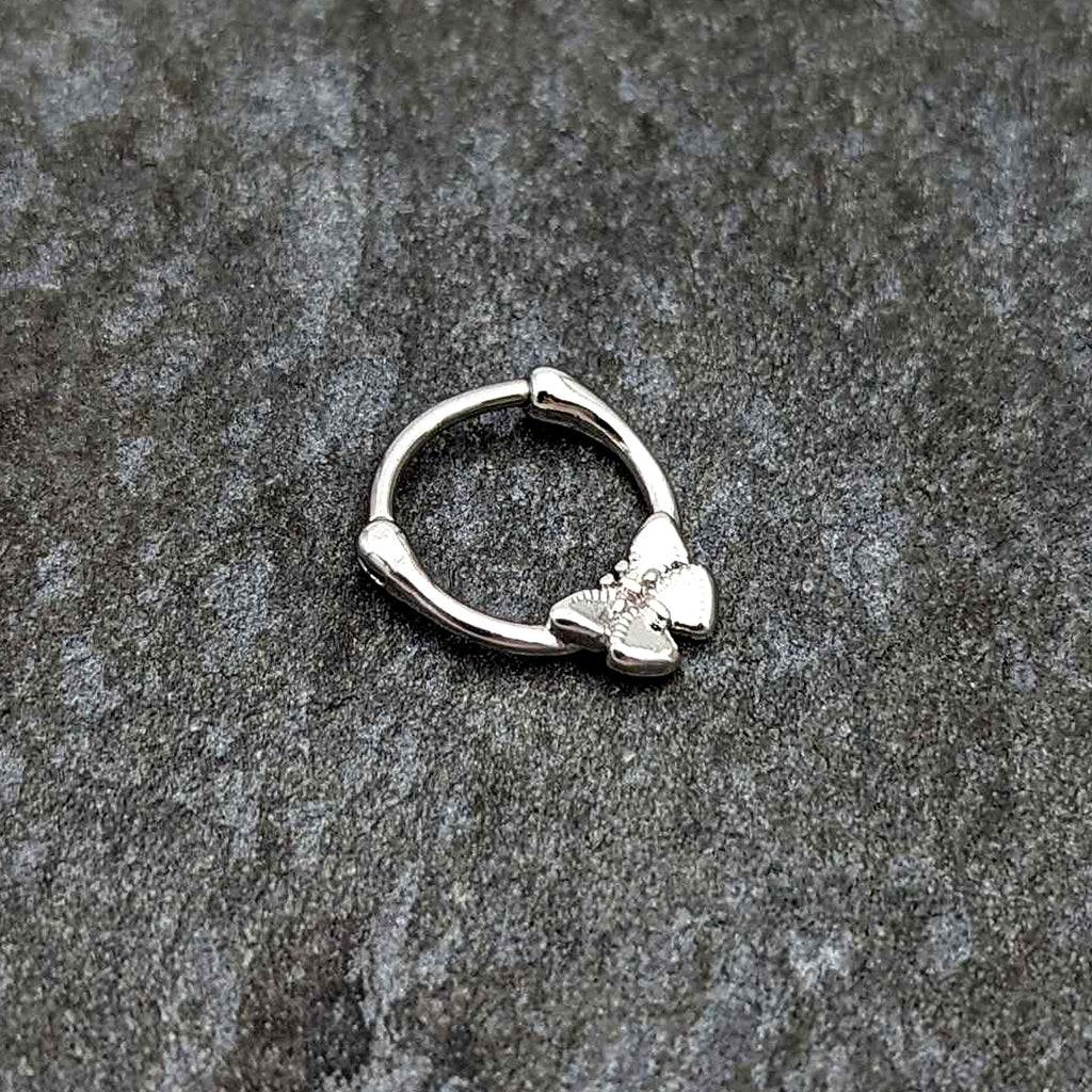 16G 5/16 Simple Textured Butterfly Cartilage Clicker