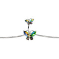 Rainbow Gem Butterfly Beauties Double Mount Belly Ring Belly Chain